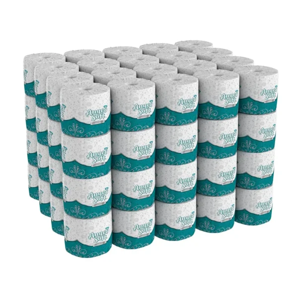 Angel Soft Professional Series Premium 2-Ply Embossed Toilet Paper by GP PRO (Georgia-Pacific), 16880, 450 Sheets Per Roll, 80 Rolls Per Case, White